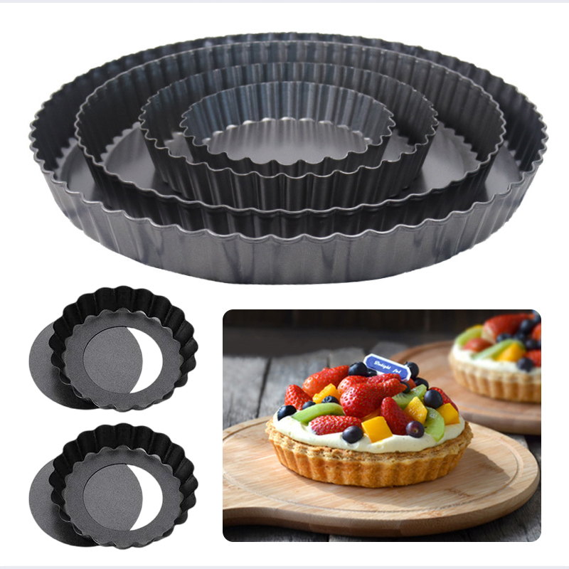 Tart Pan Loose - Pişirme tepsisi 4/6/8/9 inç çıkarılabilir gevşek
