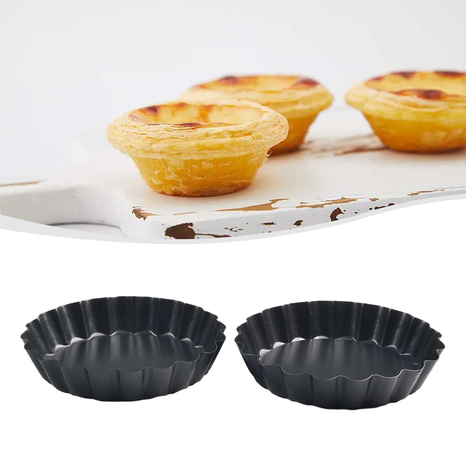 Tart Pan Loose - 6 adet 4 inç yapışmaz quiche