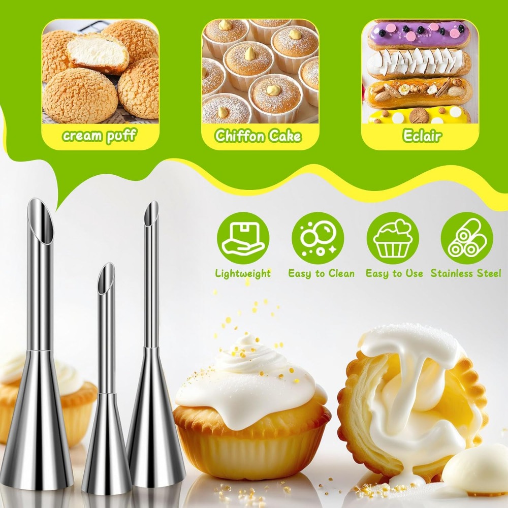 Uzun Krema Sıkma Uçları Seti - - Decorating Tip Set incelemesi ve fiyatı