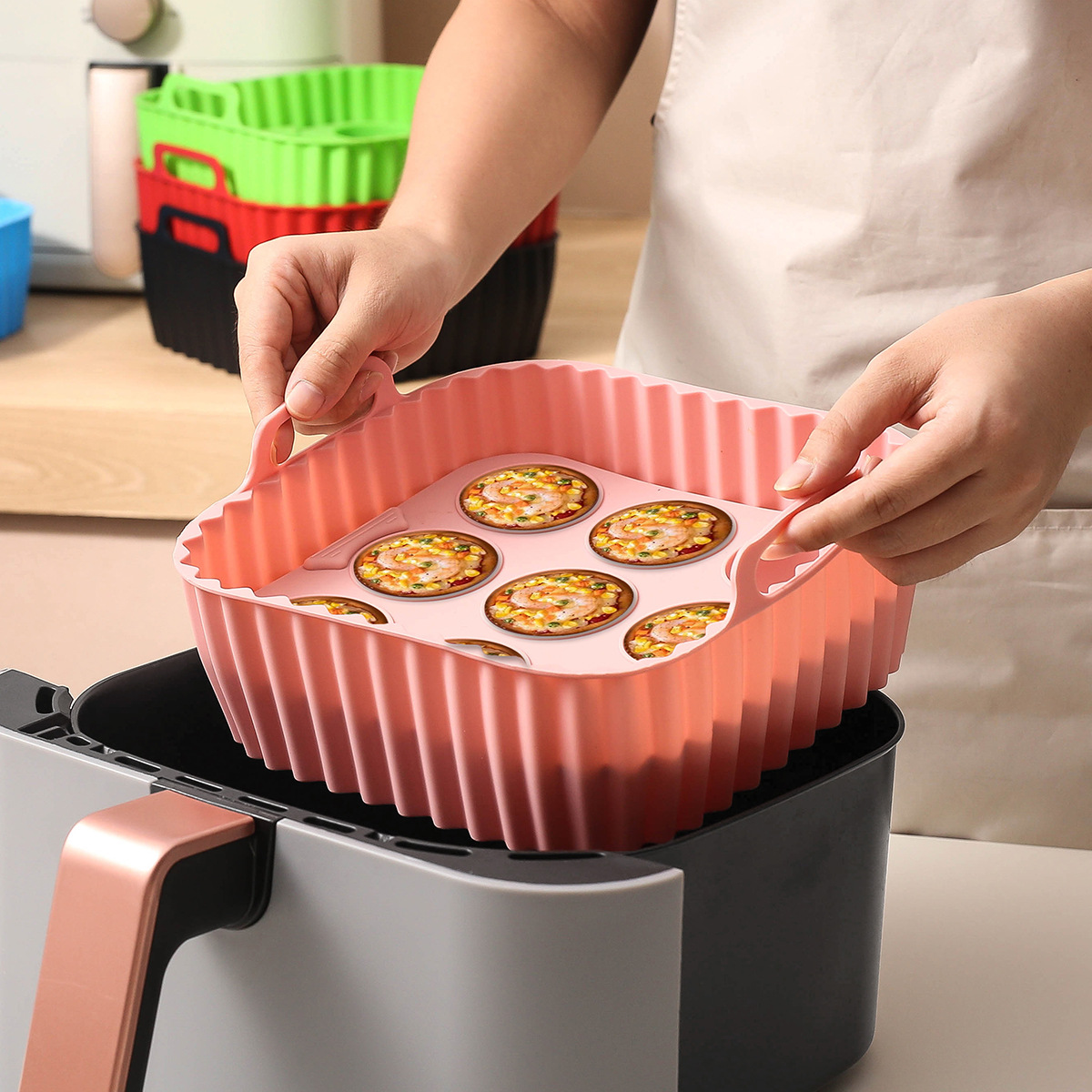 2 adet silikon hava fritözü ka - Kitchen Oven Baking Pans incelemesi ve fiyatı