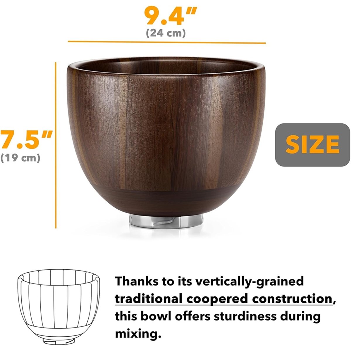 (A25M) Ahşap Kase Mikseri - Ki - Stand Mixer Bowl incelemesi ve fiyatı